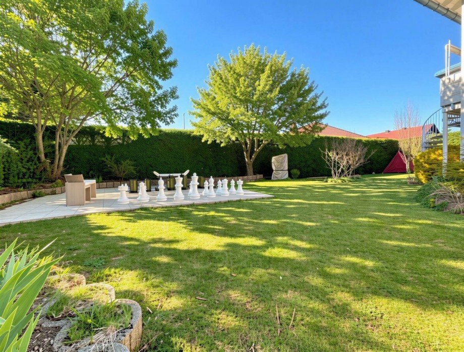 Garten Zweifamilienhaus Erbes-B�desheim