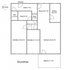 Grundriss Ihr zuk�nftiges Zuhause in bester Wiesbadener Lage - mit sofortigen Mieteinnahmen