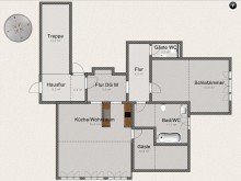 Grundriss Helle DG Wohnung in freistehender Jugendstilvilla n�he Kurhaus