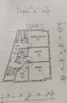 Grundriss Ideal geschnittene 1 Zimmer Wohnung im Herzen von Frankfurt | Festpreis