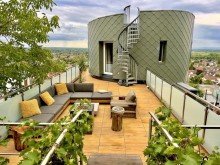 Dachterrasse  Architektonisches Highlight: Luxus-Einfamilienhaus mit einzigartigem Design 