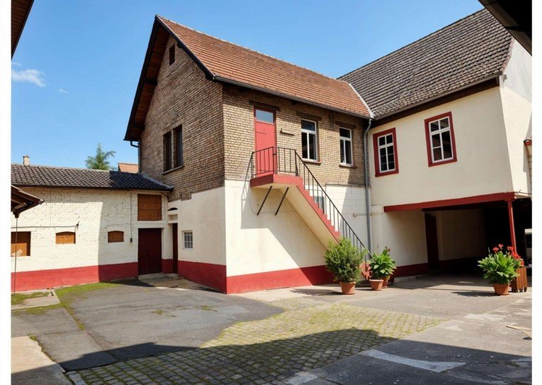 Au�enansicht Mommenheim Einfamilienhaus Historischer Altbestand mit gro�em Entwicklungspotenzial - Hofensemble in Mommenheim